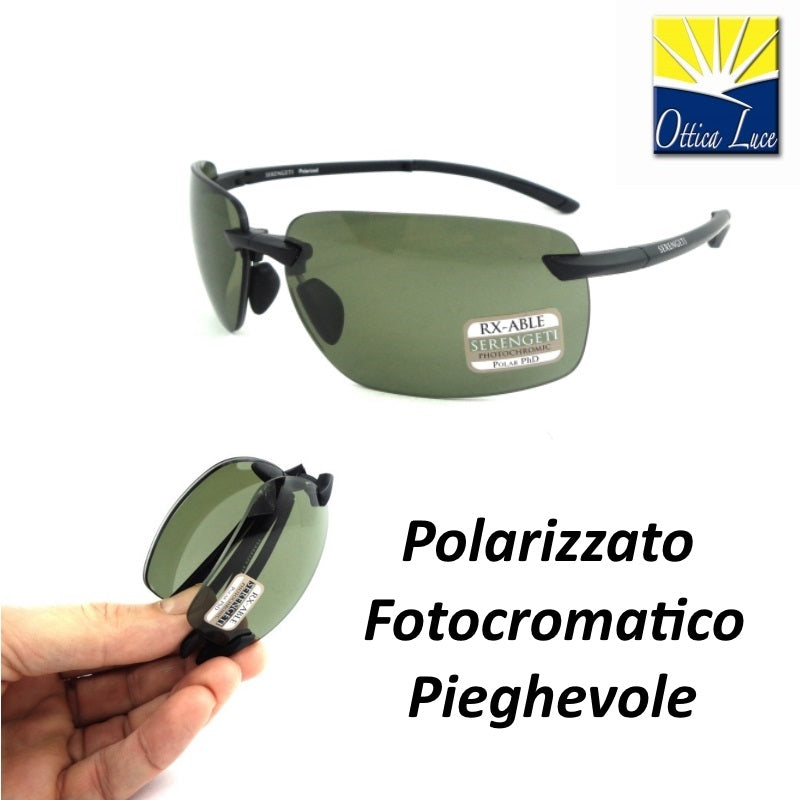 SERENGETI - Vernazza 8787  Polarizzato 555  Fotocromatico Pesca Sport Pieghevole