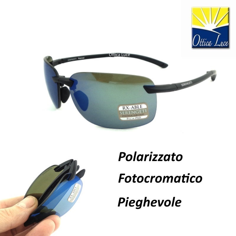 SERENGETI - Ceriale 8814 Polarizzato Fotocromatico 555 Blue Pesca Sport Pieghevole