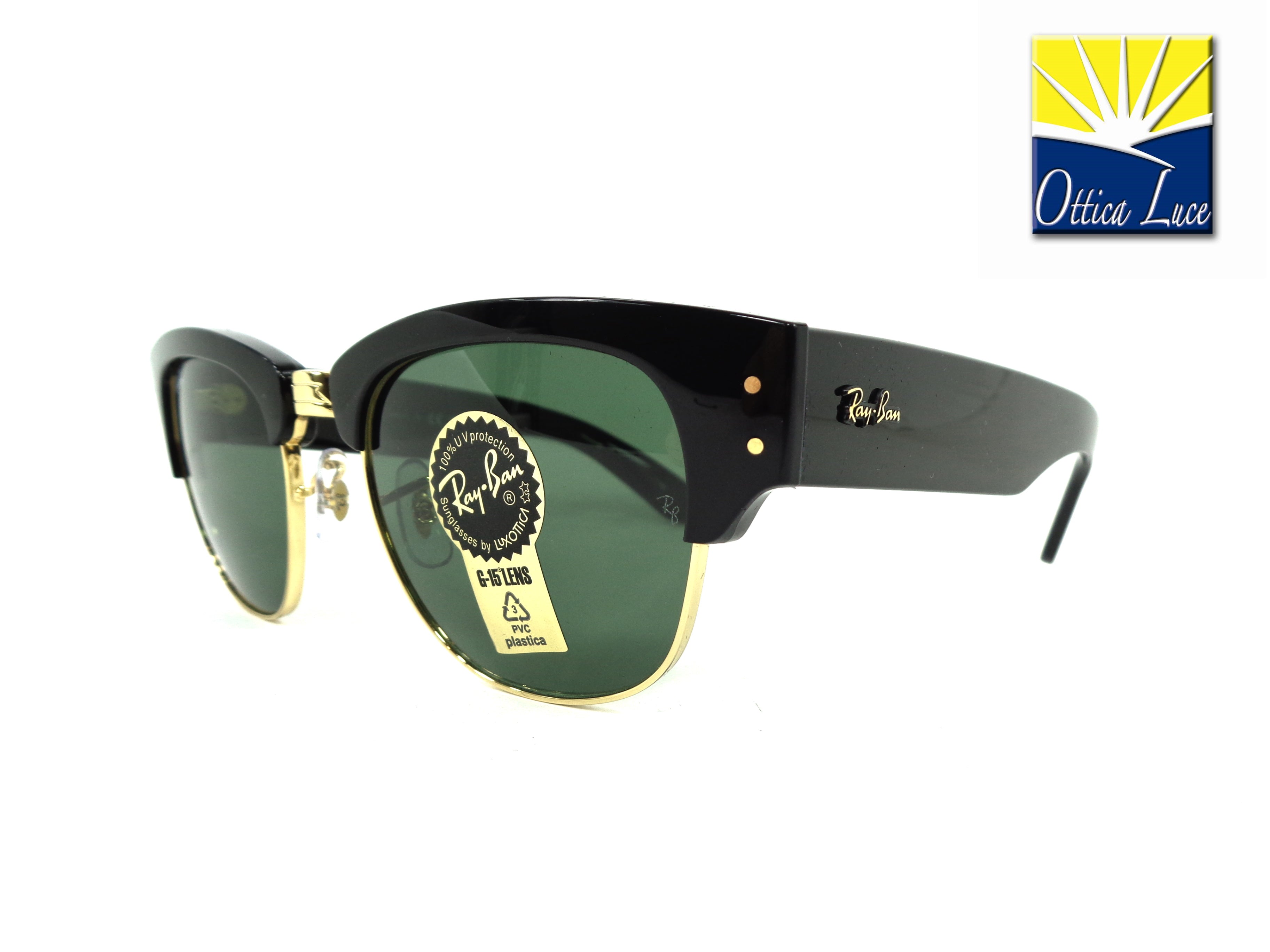 RAY BAN - Mega Clubmaster 0316s 901 31  Black on Arista Green 90131 calibro 50