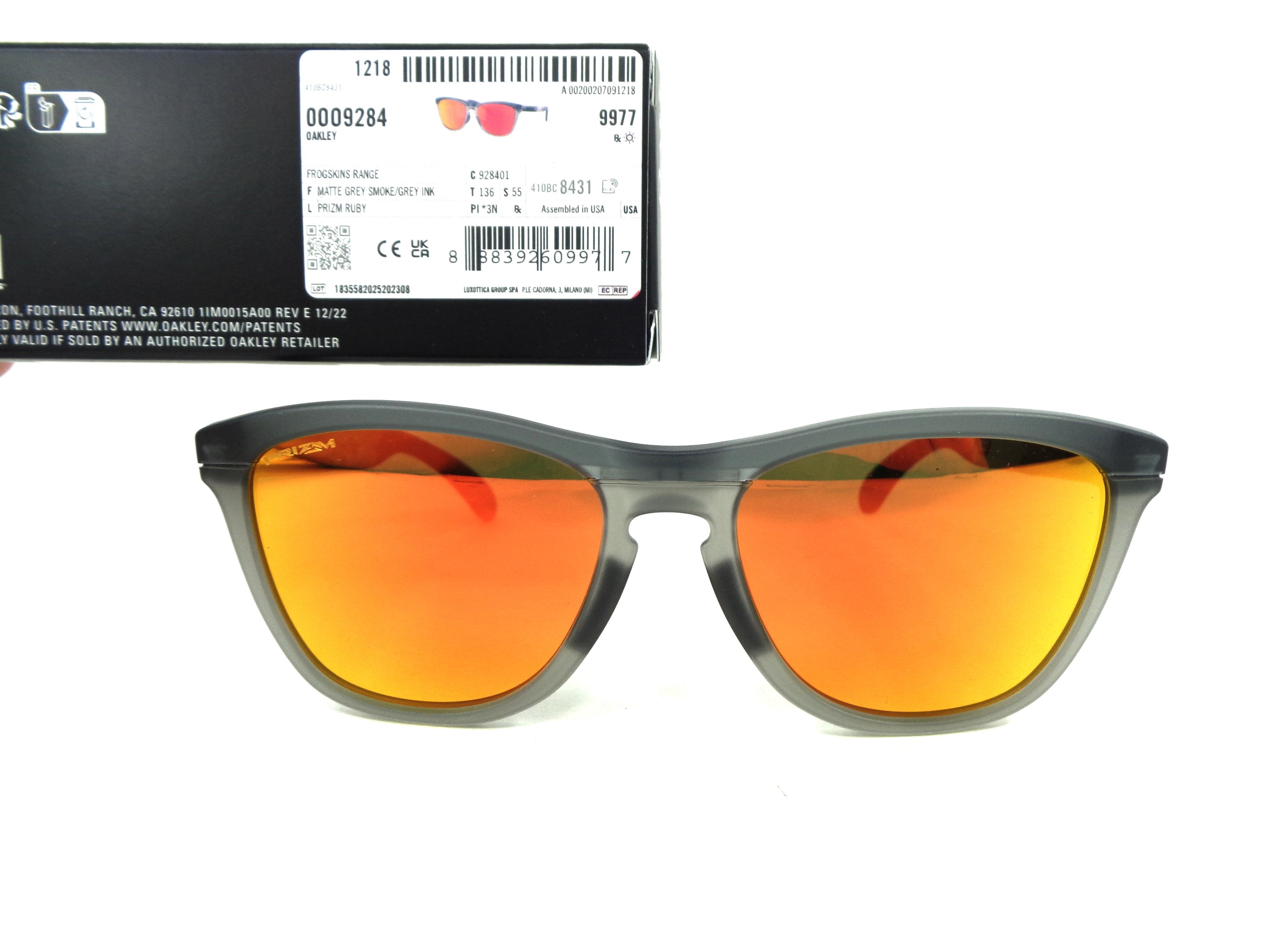 OAKLEY - Frogskins Range 9284 01 Cycling Sport Racing Prizm Ruby 928401