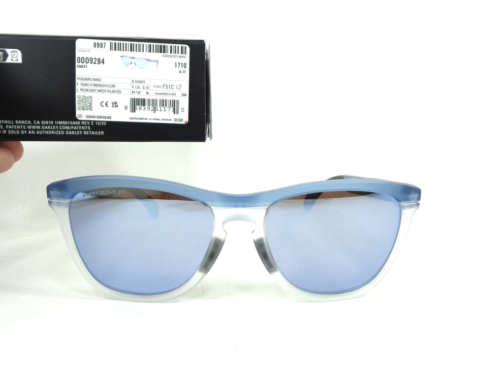 OAKLEY - Frogskins Range 9284 09 Fishing Sport Racing 928409 Prizm Deep Water Polarizzato