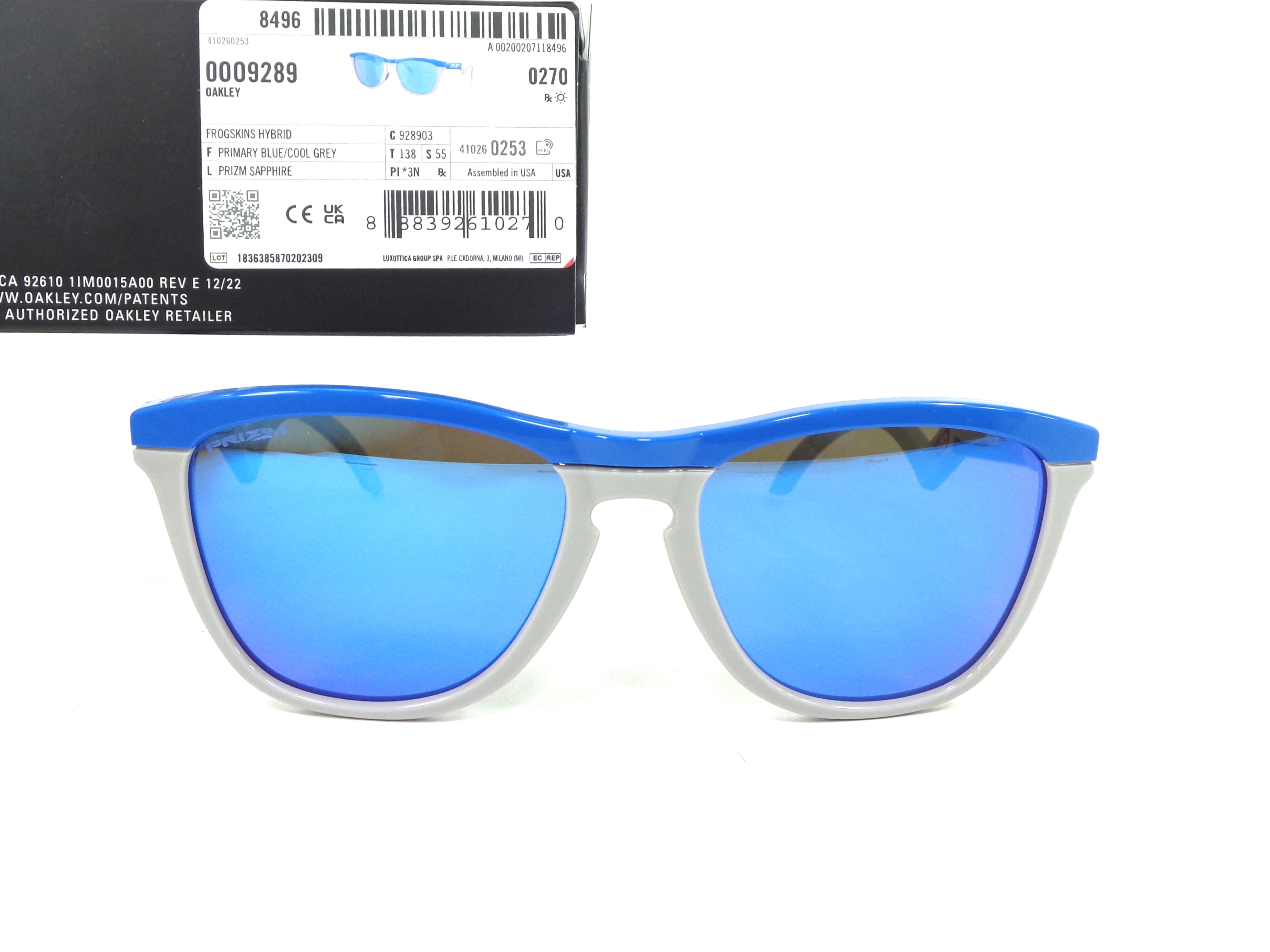 OAKLEY - Frogskins Hybrid 9289 03  Cycling Sport Racing Prizm Sapphire   928903