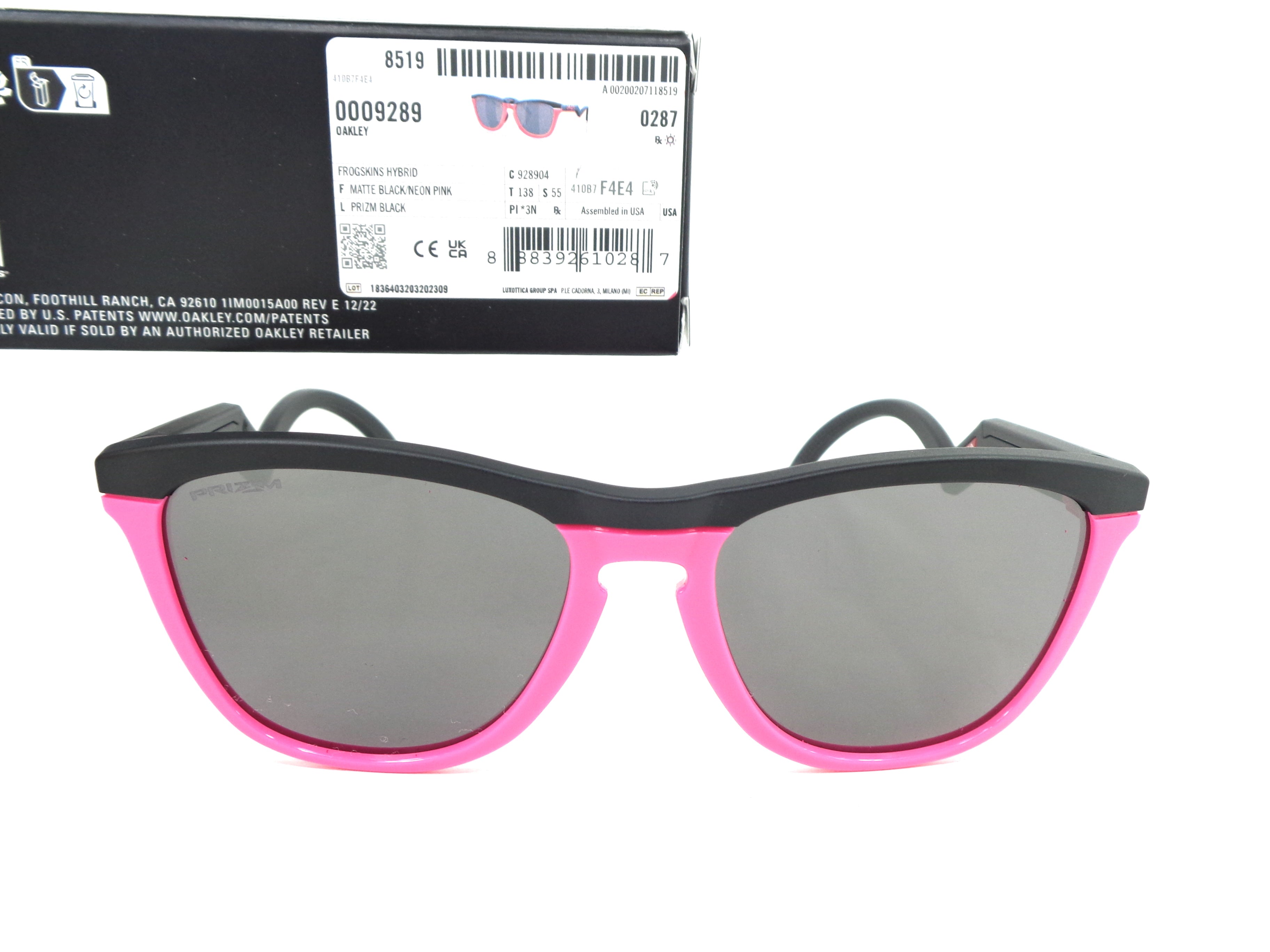 OAKLEY - Frogskins Hybrid 9289 04  Cycling Sport Racing Prizm Black  928904