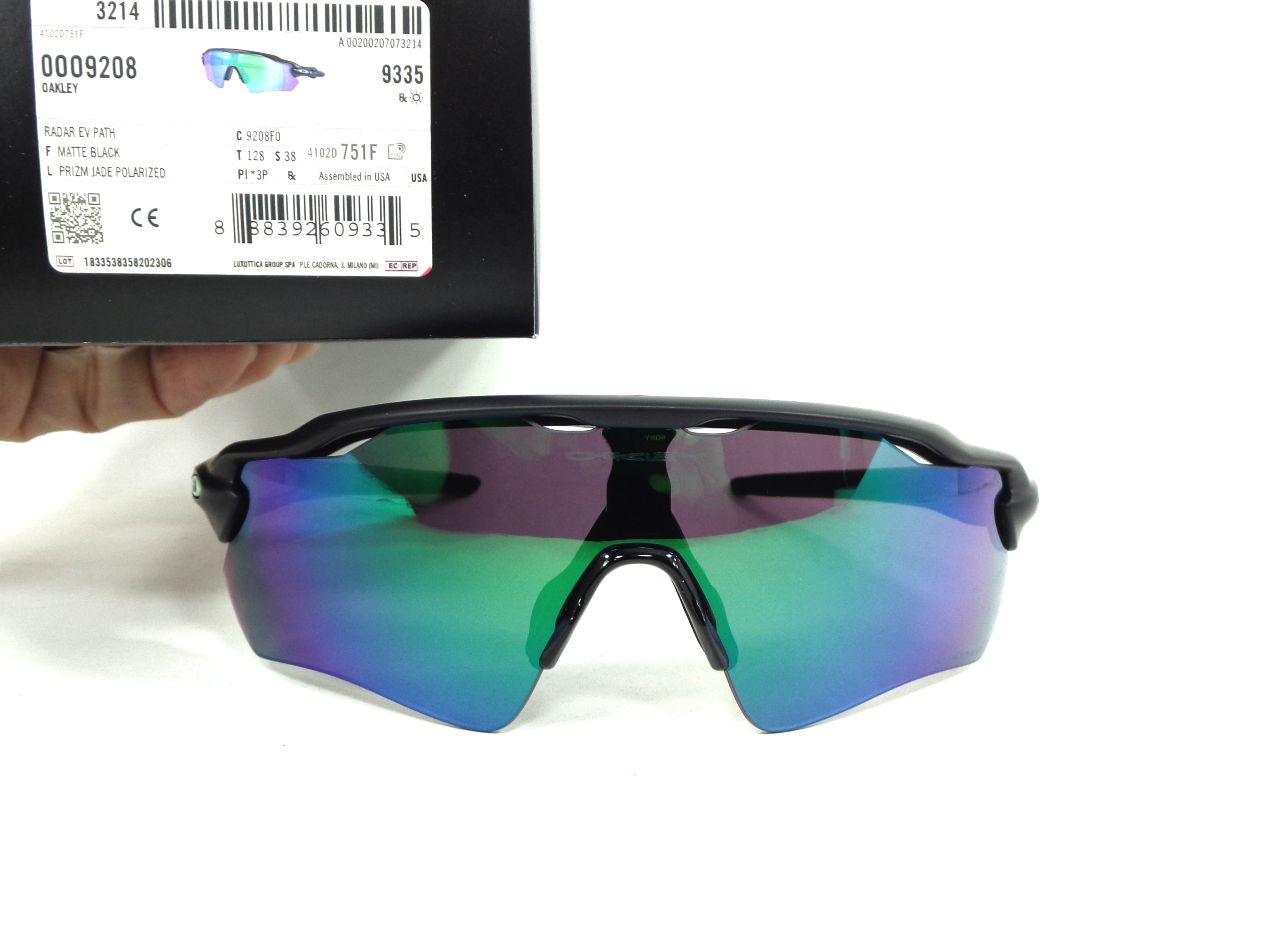 OAKLEY - Radar Ev Path 9208 F0 Cycling Sport Racing Prizm Jade  9208F0 Polarizzato