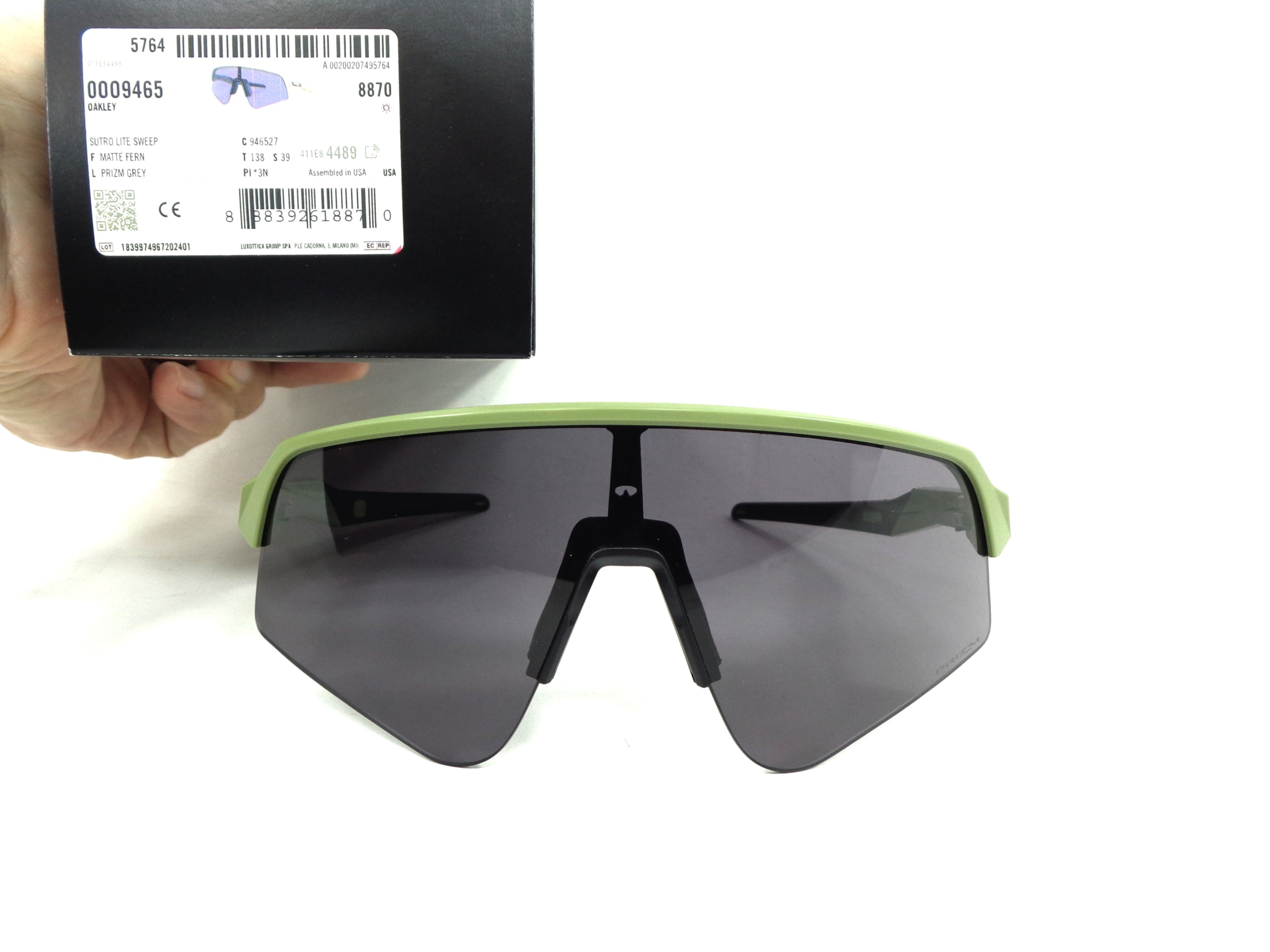 OAKLEY - Sutro Lite Sweep 9465 27 Matte Fern Cycling Sport Racing Prizm Grey 946527