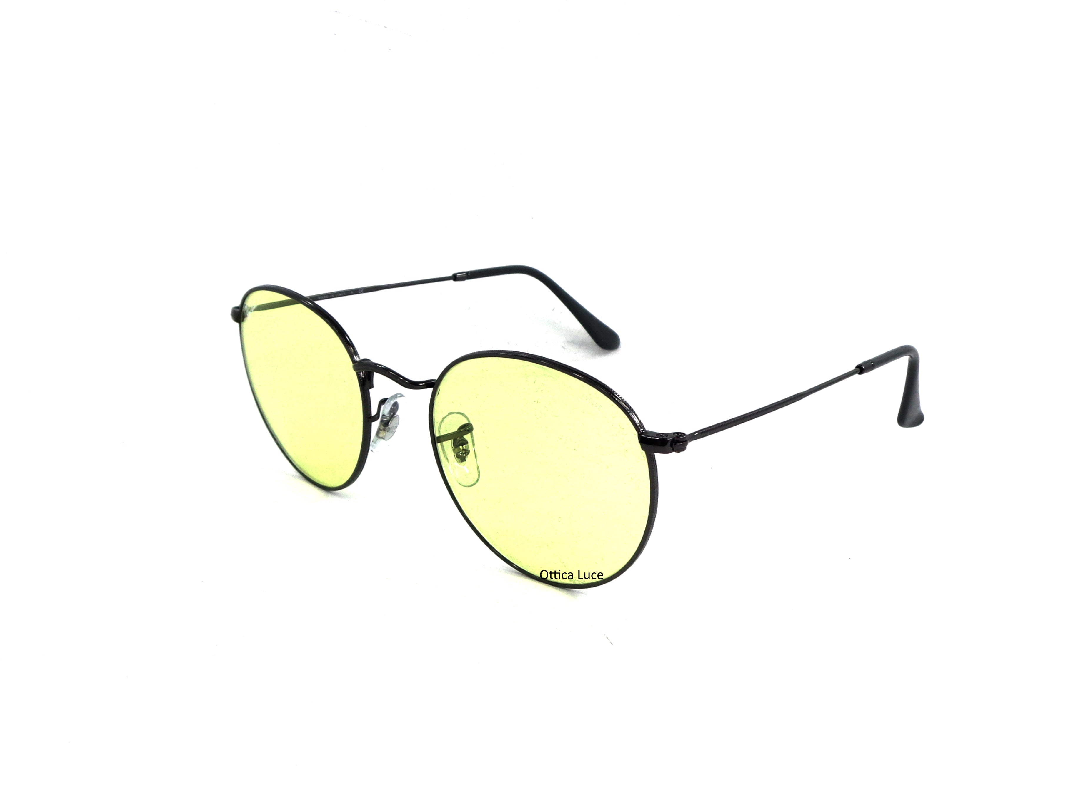 RAY BAN - Round Metal 3447 004T4 Giallo Fotocromatico 004 T4 Evolve