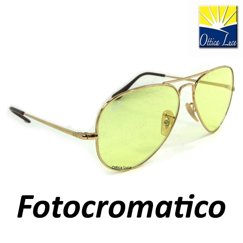 RAY BAN - Aviator Metal 3689 001/T4 Giallo Fotocromatico 001T4 Evolve