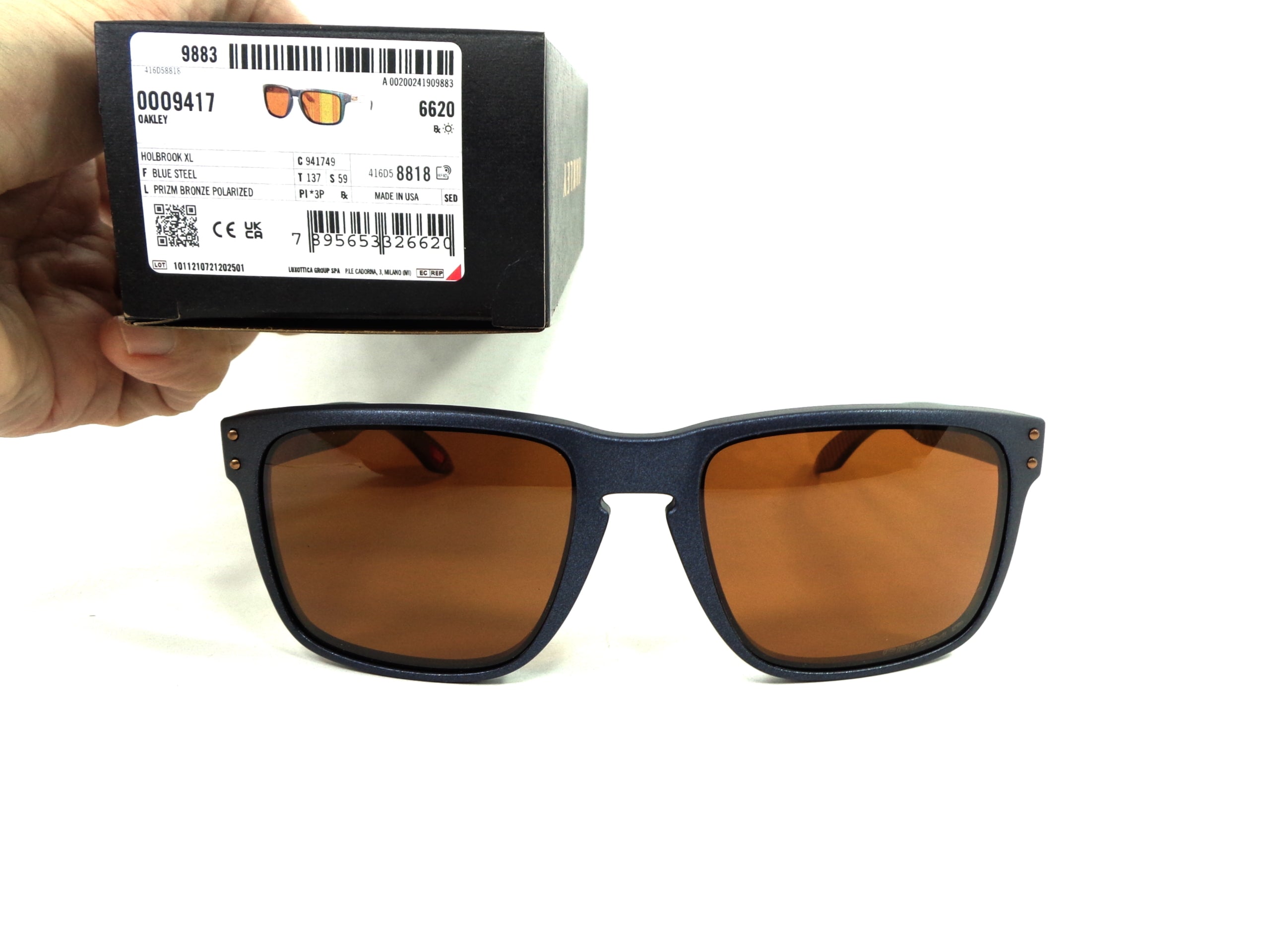 OAKLEY - Holbrook XL 9417 49  Blue Steel  Cycling Sport Racing Prizm Bronze Polarizzato 941749
