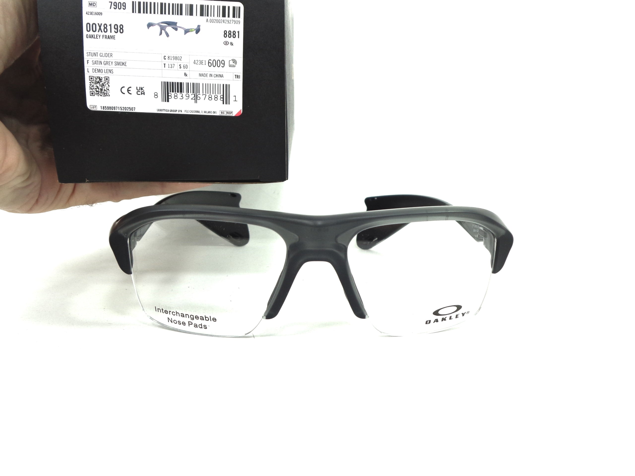 Occhiali da Vista OAKLEY - Oakley Stunt Glider 8198 02  calibro 62  Stabilità Aumentata 819802