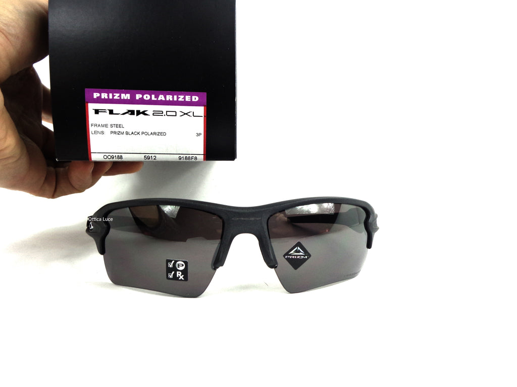 OAKLEY - Flak 2.0 XL 9188 F8 Cycling Sport Racing Prizm Black Polarizzato 9188F8