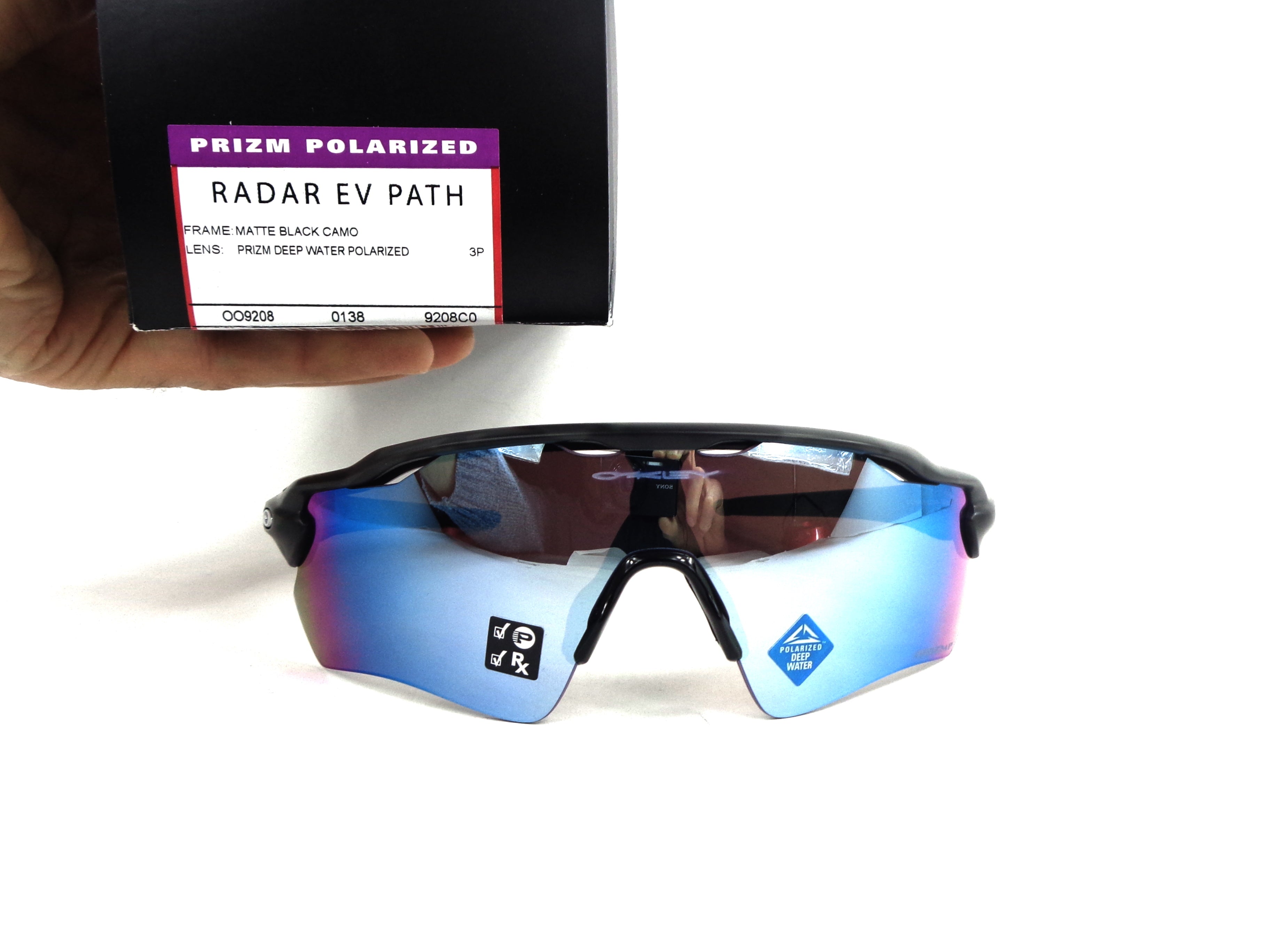 OAKLEY -Radar EV Path 9208 C0 Sport Racing Prizm Deep H2O Polarizzato 9208C0 Pesca