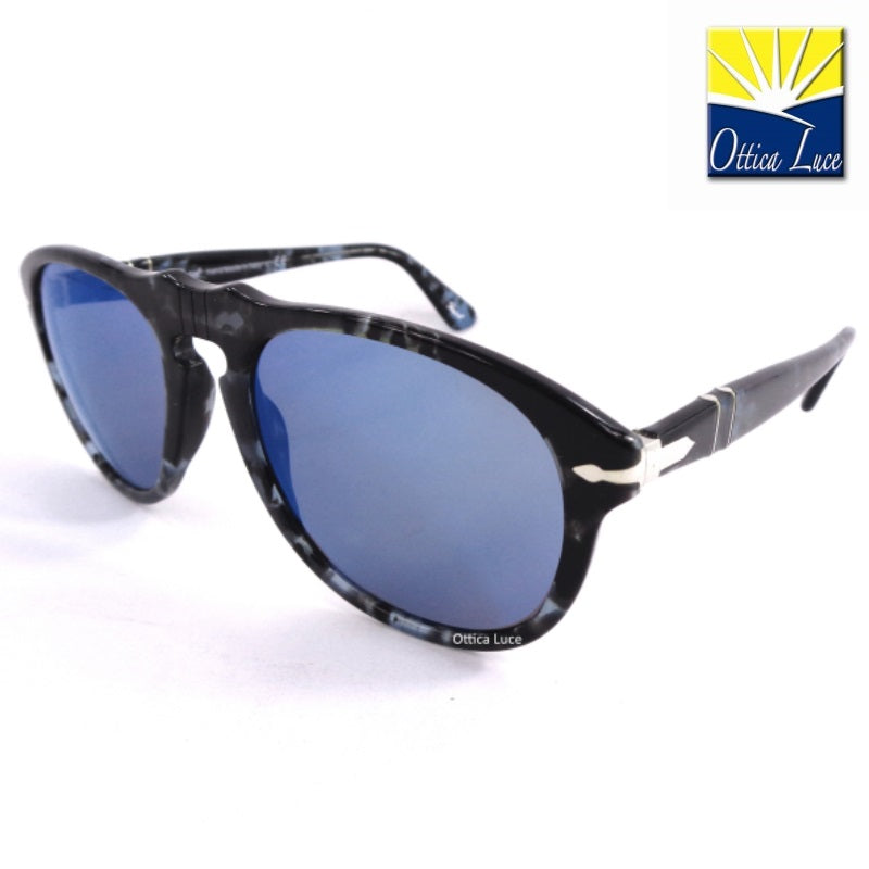 PERSOL - 9649 1062O4 1062 O4 Spotted Blue Dark Grey - Grey Mirror Blue