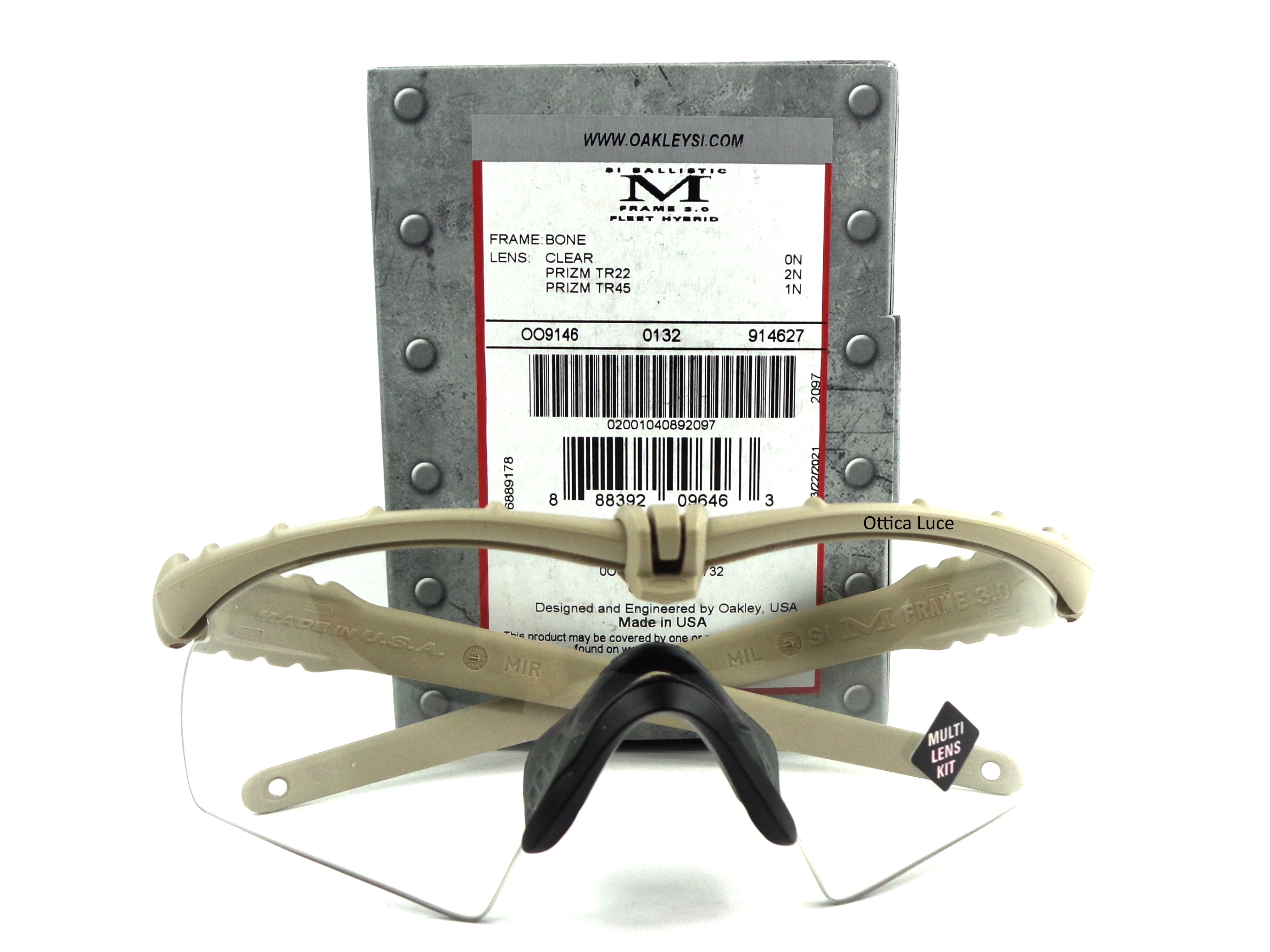 OAKLEY -Si Ballistic M Frame 3.0 9146 27 Clear Prizm TR22 TR45 Shooting 914627 Softair Military