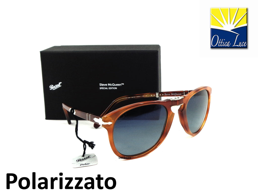 PERSOL - 714 SM 96/S3 Steve McQueen Special Edition calibro 54 Polarizzato 96S3 Avana