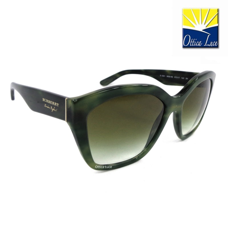 BURBERRY- B 4261 36598E Verde Fumo Lucido Lenti Sfumate Verdi 3659 8E