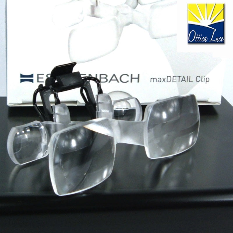 Occhiale Ingrandente Modellismo Filatelia Ipovisione MAX DETAIL CLIP ESCHENBACH 2X