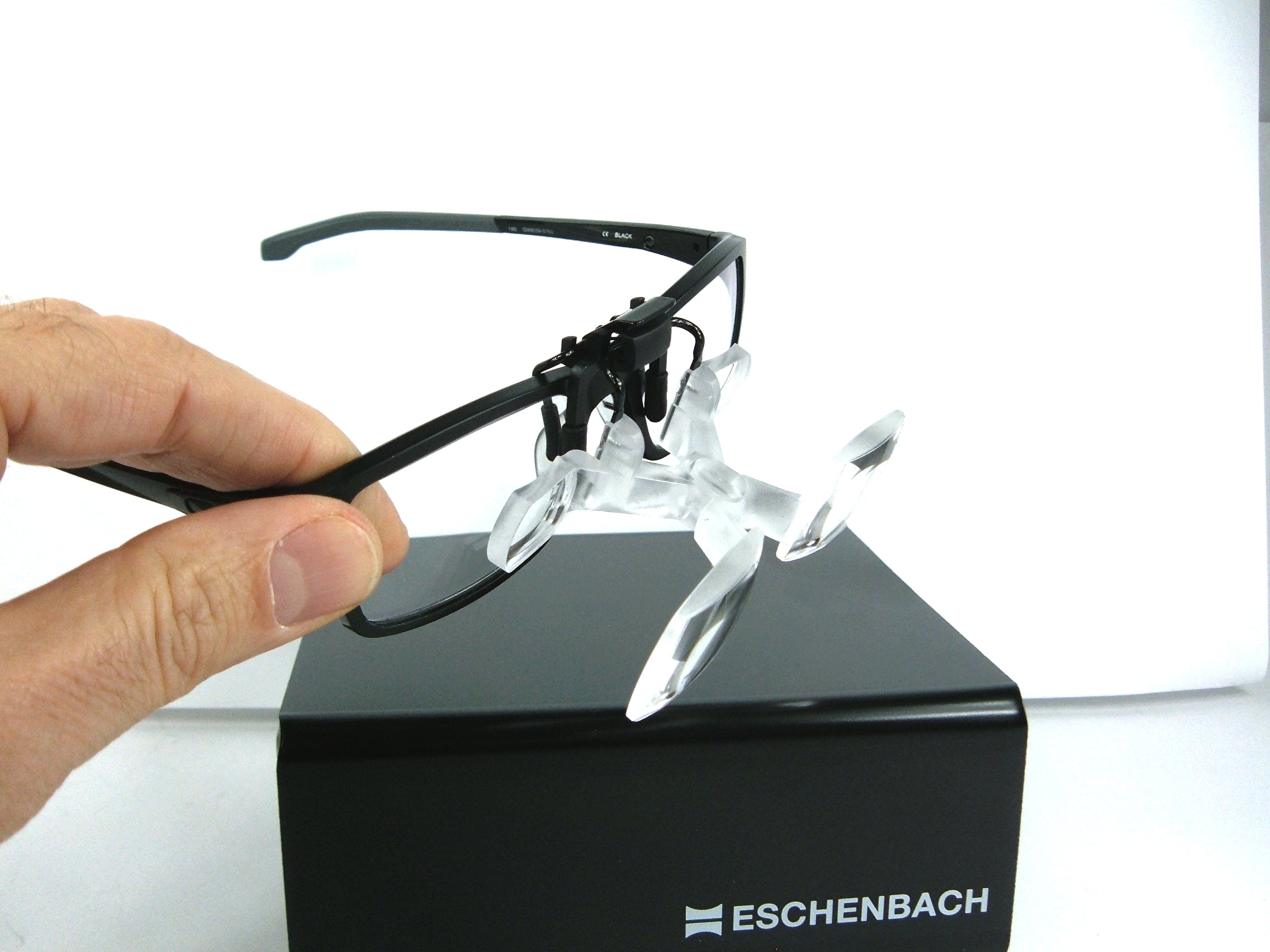 Occhiale Ingrandente Modellismo Filatelia Ipovisione MAX DETAIL CLIP ESCHENBACH 2X