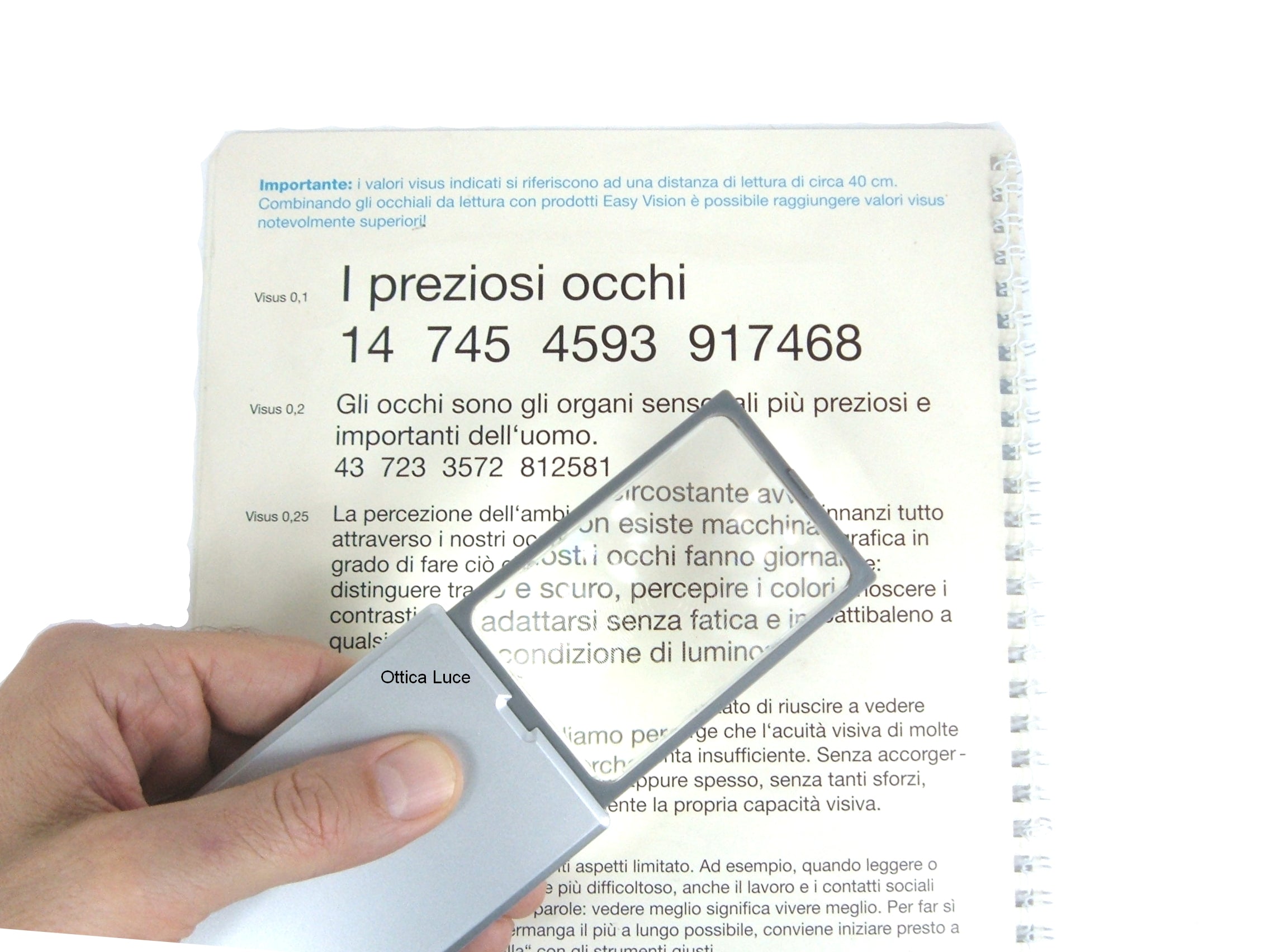 LENTE INGRANDIMENTO TASCABILE - Eschenbach Easy Pocket XL 2,5 Ingrandimenti grigia