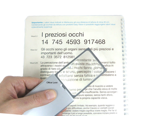LENTE INGRANDIMENTO TASCABILE - Eschenbach Easy Pocket XL 2,5 Ingrandimenti grigia