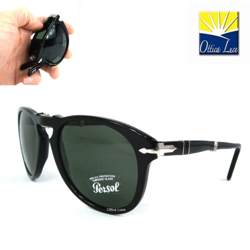 PERSOL - 714 95/31 Nero Lucido calibro grande 54 pieghevole